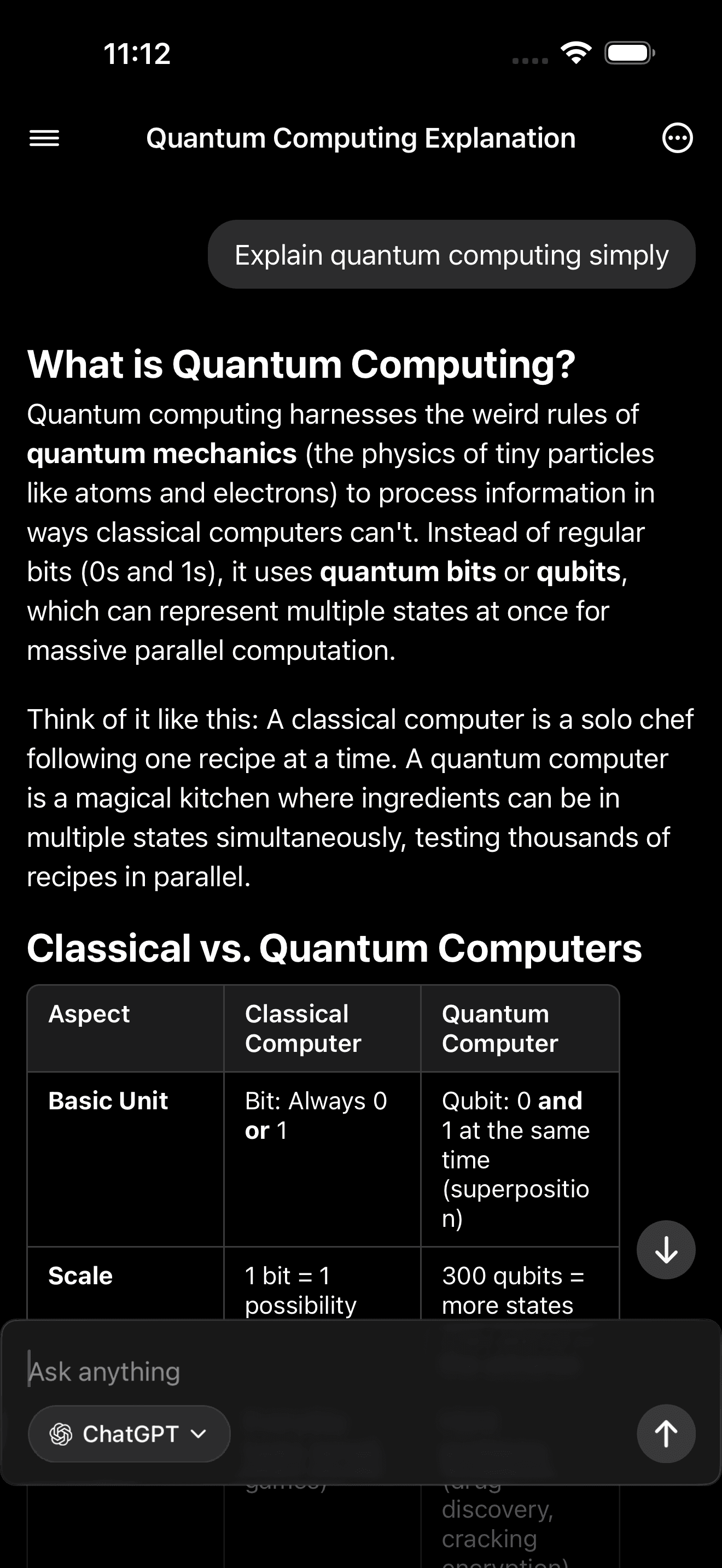 ChatXOS app showing a conversation with model switching between Claude and ChatGPT
